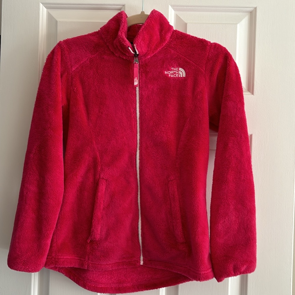 Girls North Face Pink Coat Jacket Size Medium (10/12)